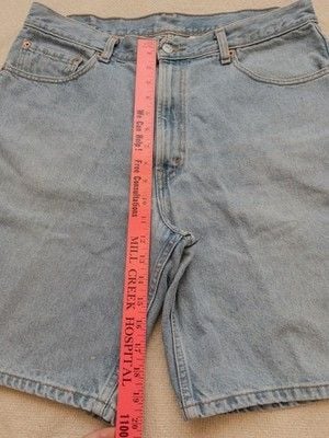 VTG 2002 Levis 550 Relaxed Denim Shorts Light Wash Men’s W36 Made Colombia 748 9