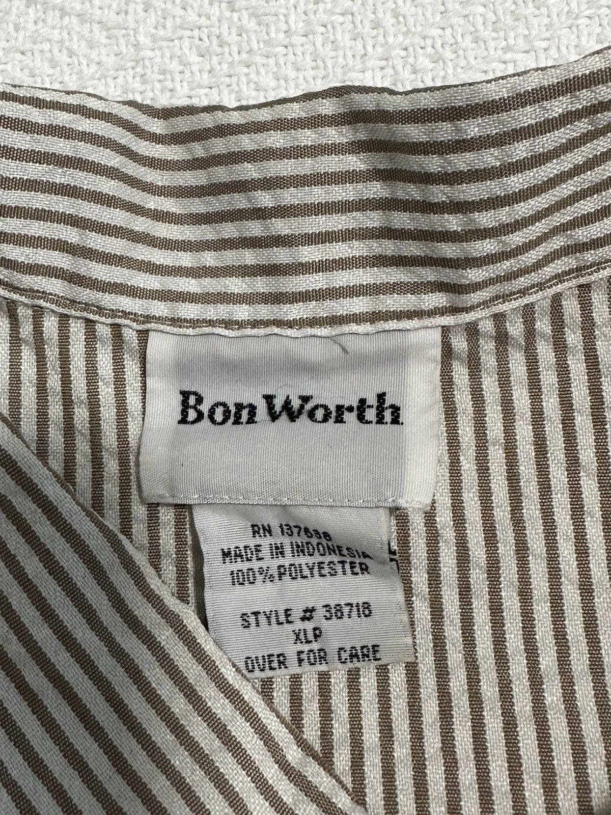 Bon Worth Women’s Xl Gray Button-Up Blouse 3