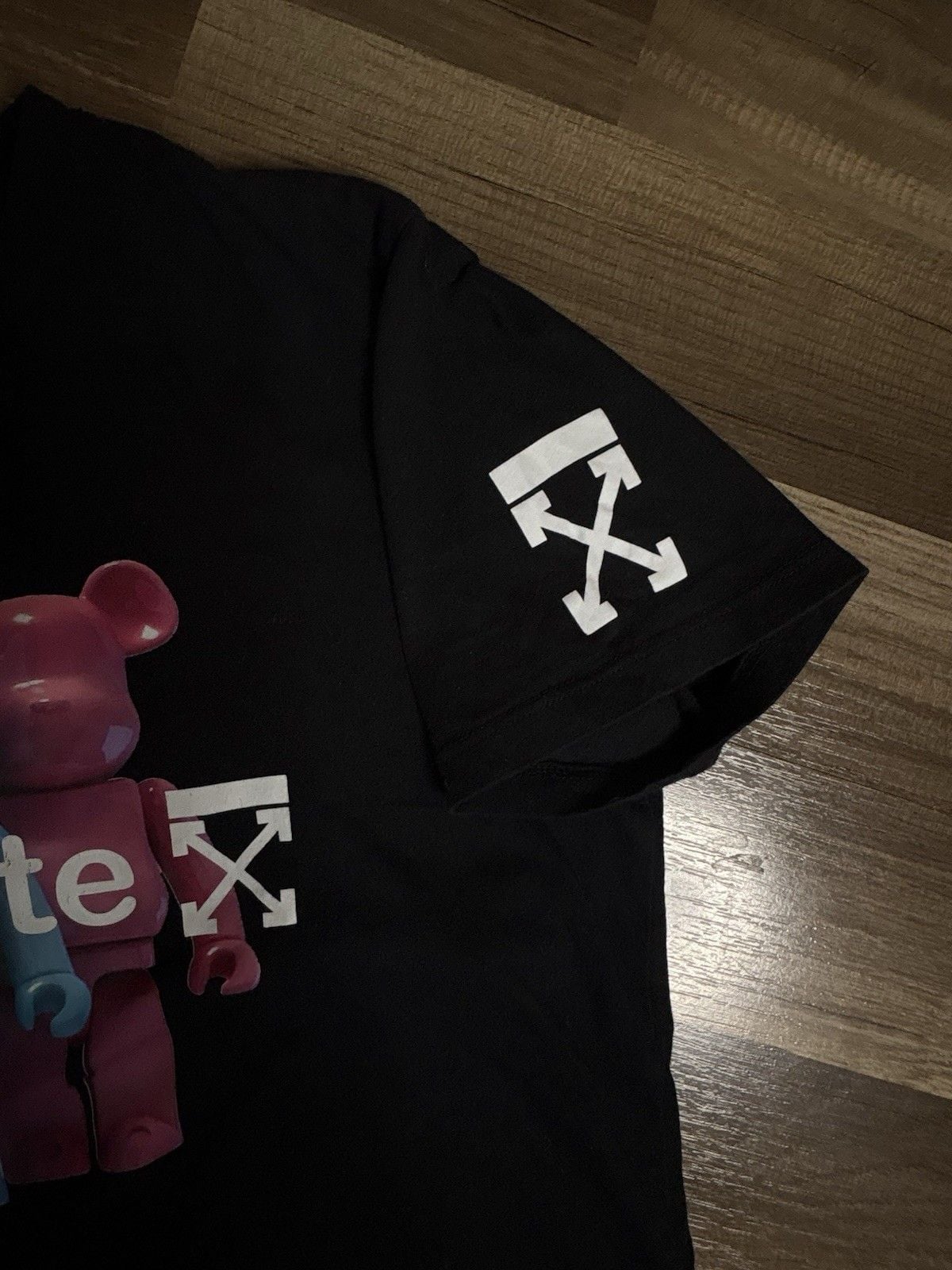 Virgil Off-White Bearbrick Graphic T-Shirt Black Mens Size Medium 7
