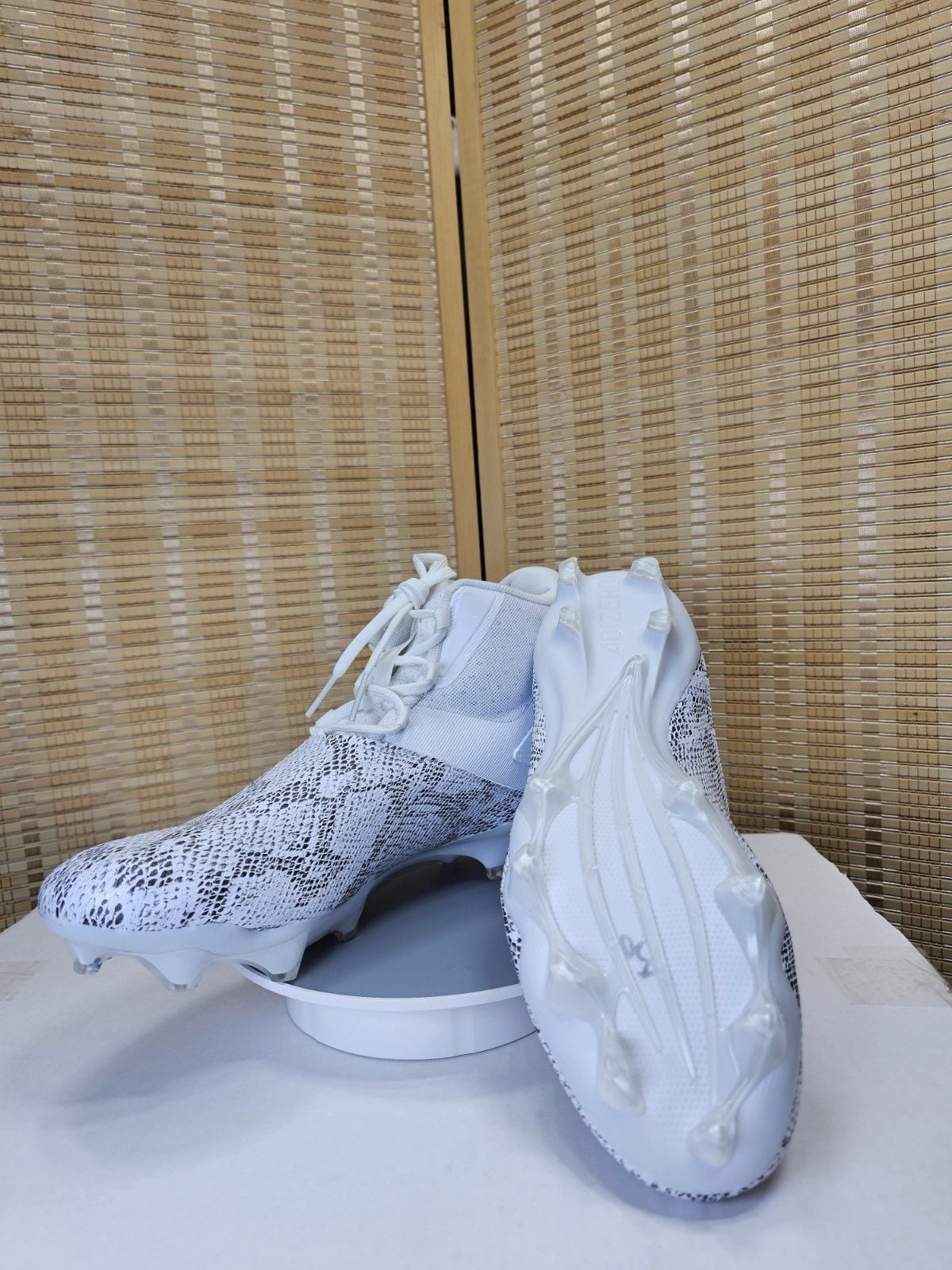 adidas Adizero Chaos Football Cleats White Snakeskin Men's Size 12 IE4005 3