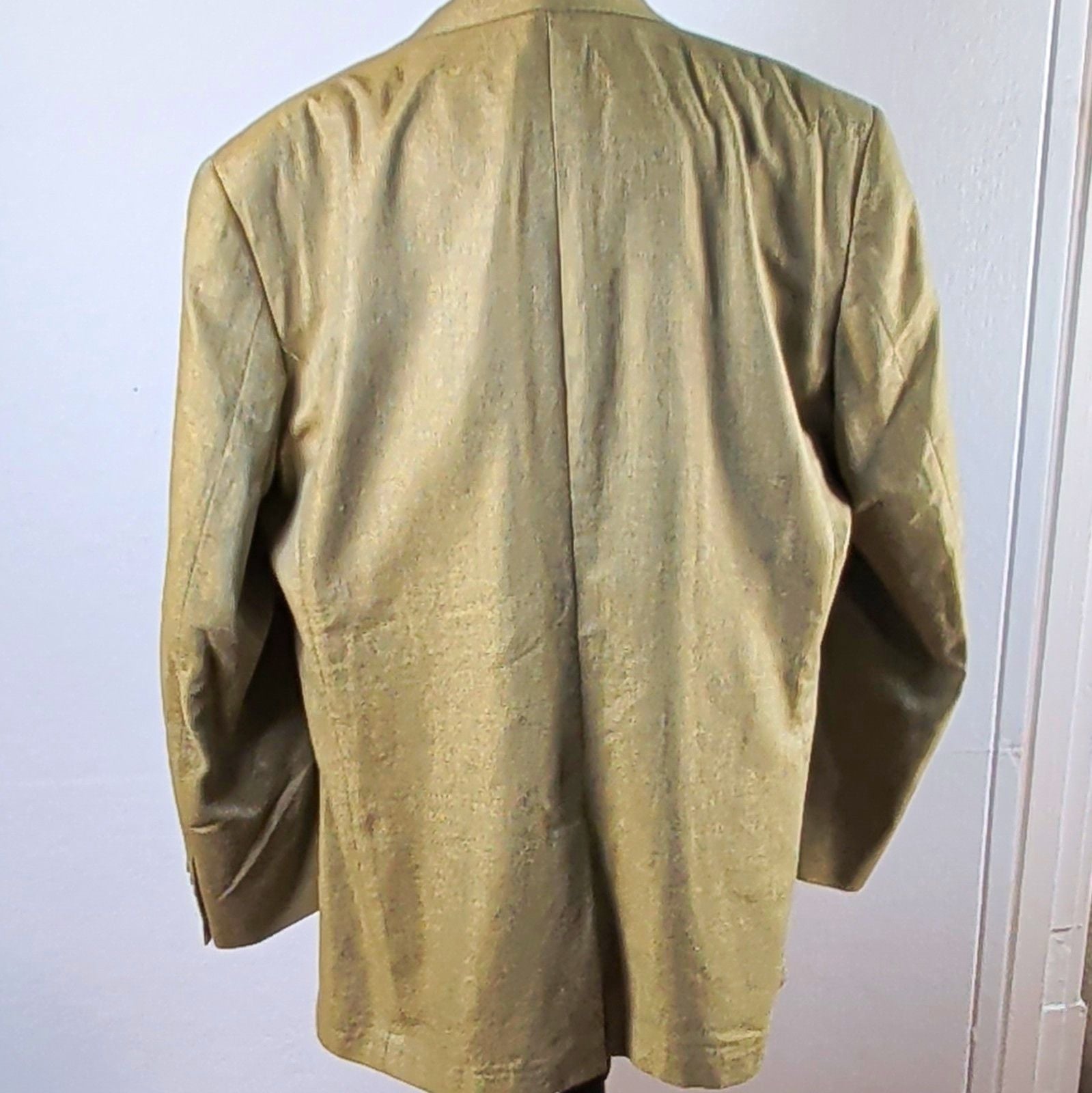 Vintage Hilton 1893 44 Long Sport Coat 100% Silk Blazer Made in USA Patch Pocket 8