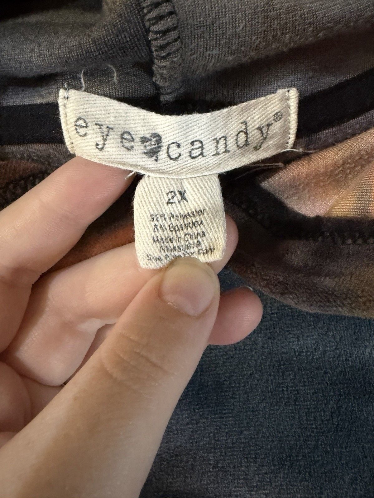 Eye Candy velvet Women's 2XL Tie-Dye Pullover Hoodie Multicolor Long Sleeve 3
