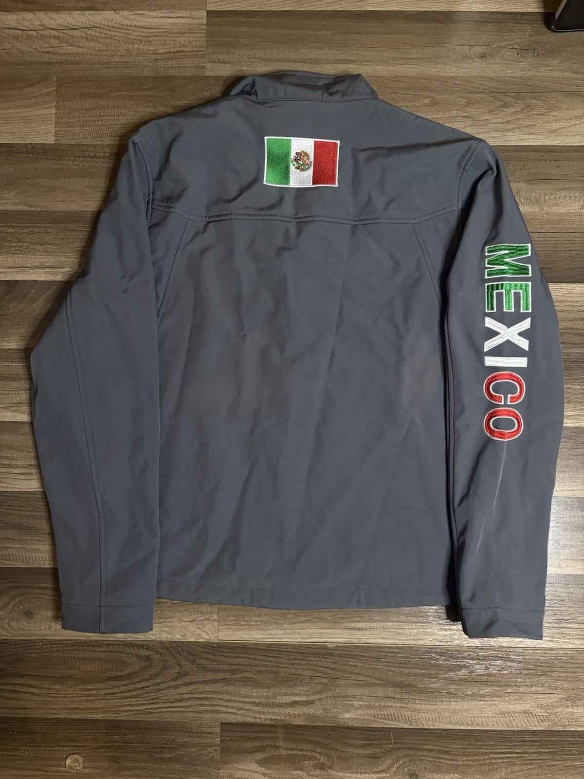 Lotto Boyz X Ace Diamond Mexico Softshell Jacket Size L Gray Water Resistant 9