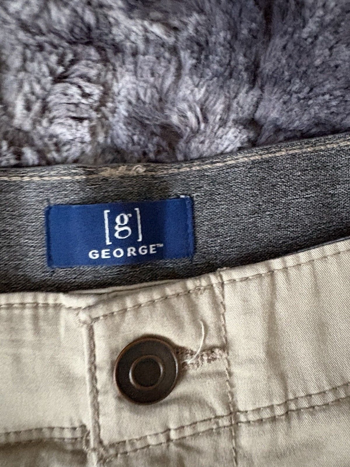 George Mens Cargo Shorts Size 46 Beige Khaki Big and Tall Multi Pocket 3