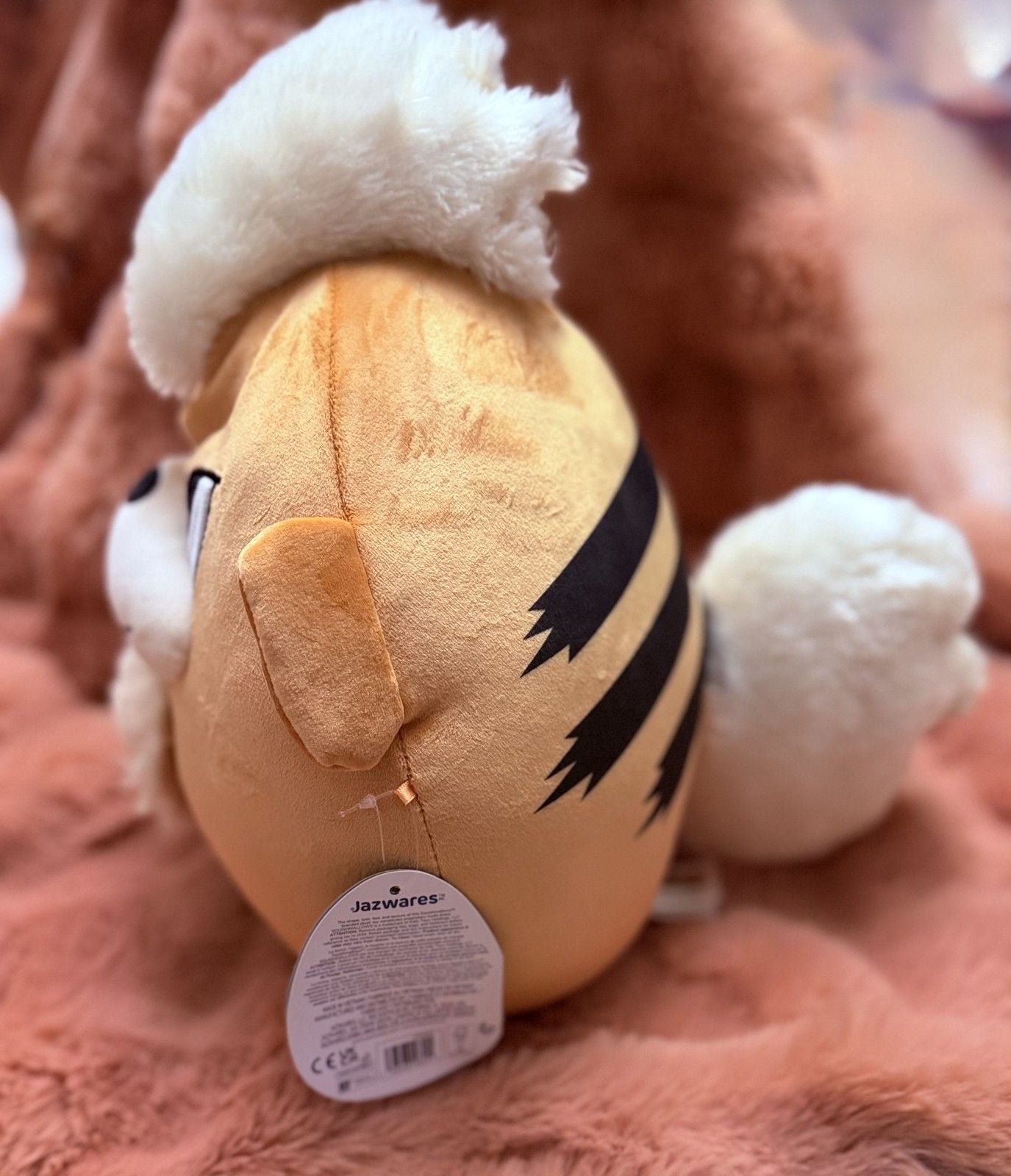 Jazwares Squishmallows Pokemon Growlithe Plush Toy 10 Inch Orange Soft Plush 2
