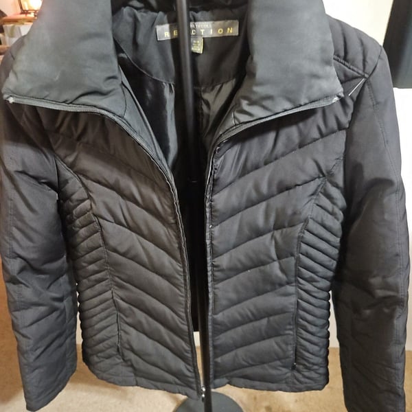 Kenneth Cole Reaction Womens Quilted Puffer Jacket M