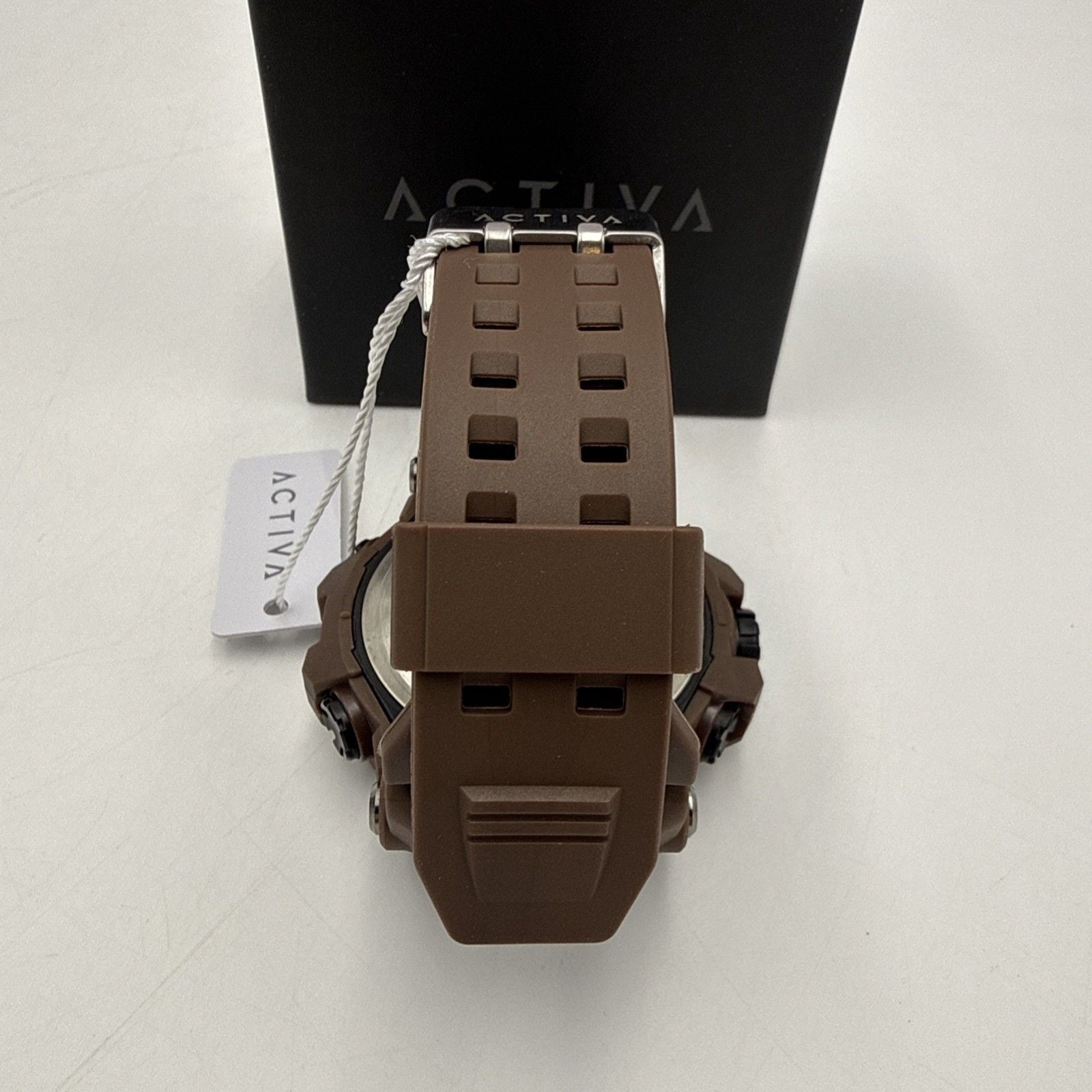 Activa x Invicta ACW8082-034 Digital Watch 50mm Brown Silicone Band New In Box 9
