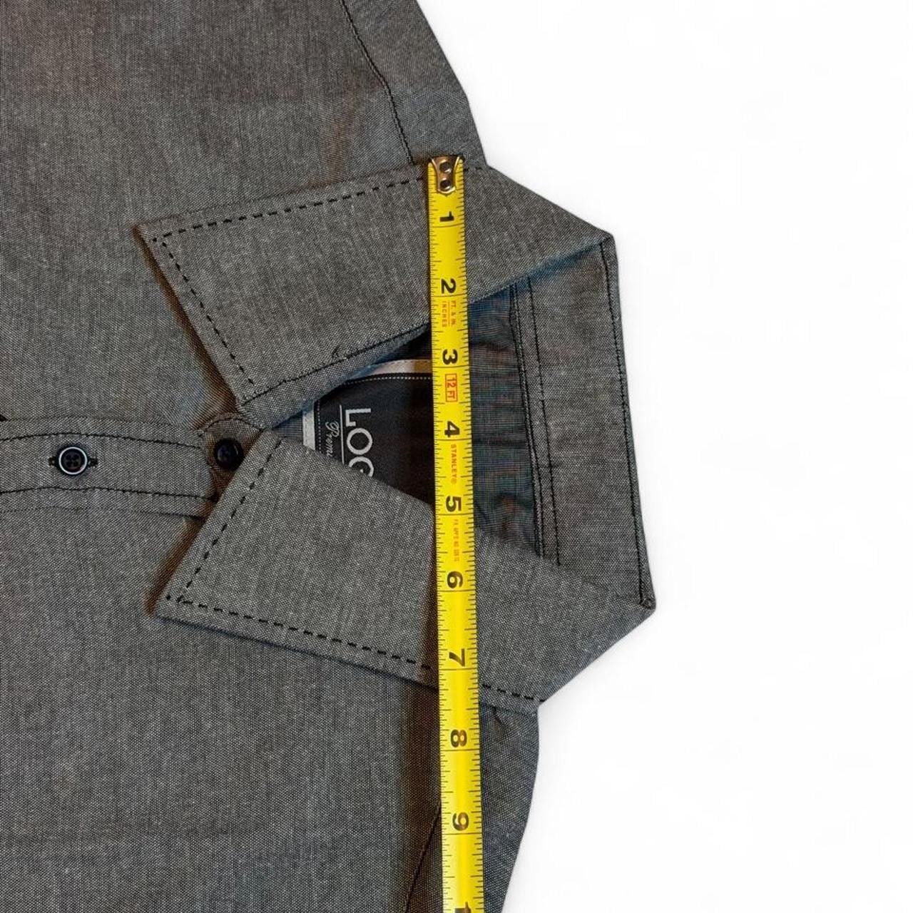 Log wear men’s Gray button-up shirt size medium dimensions in the pictures brand new with tags 7