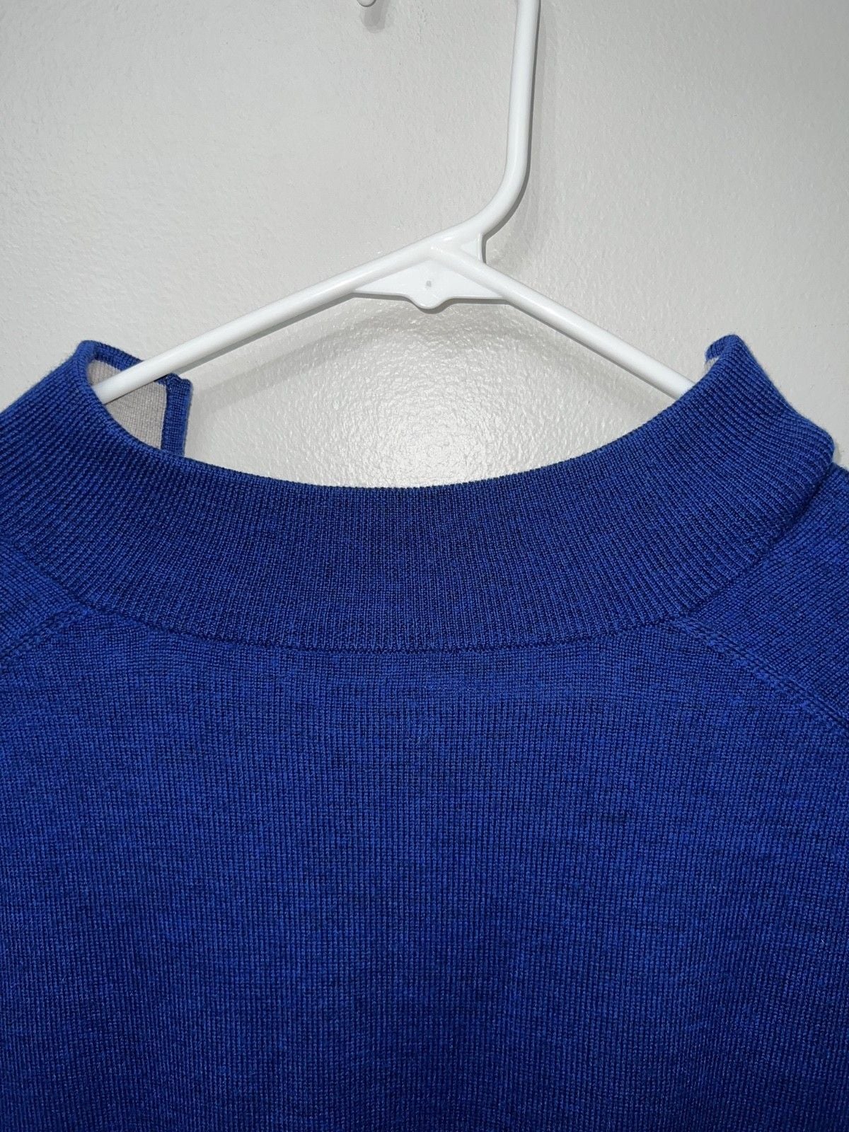 Peter Millar Quarter Zip Silk Blend Sweater Men's XL Royal Blue MS22S01 8
