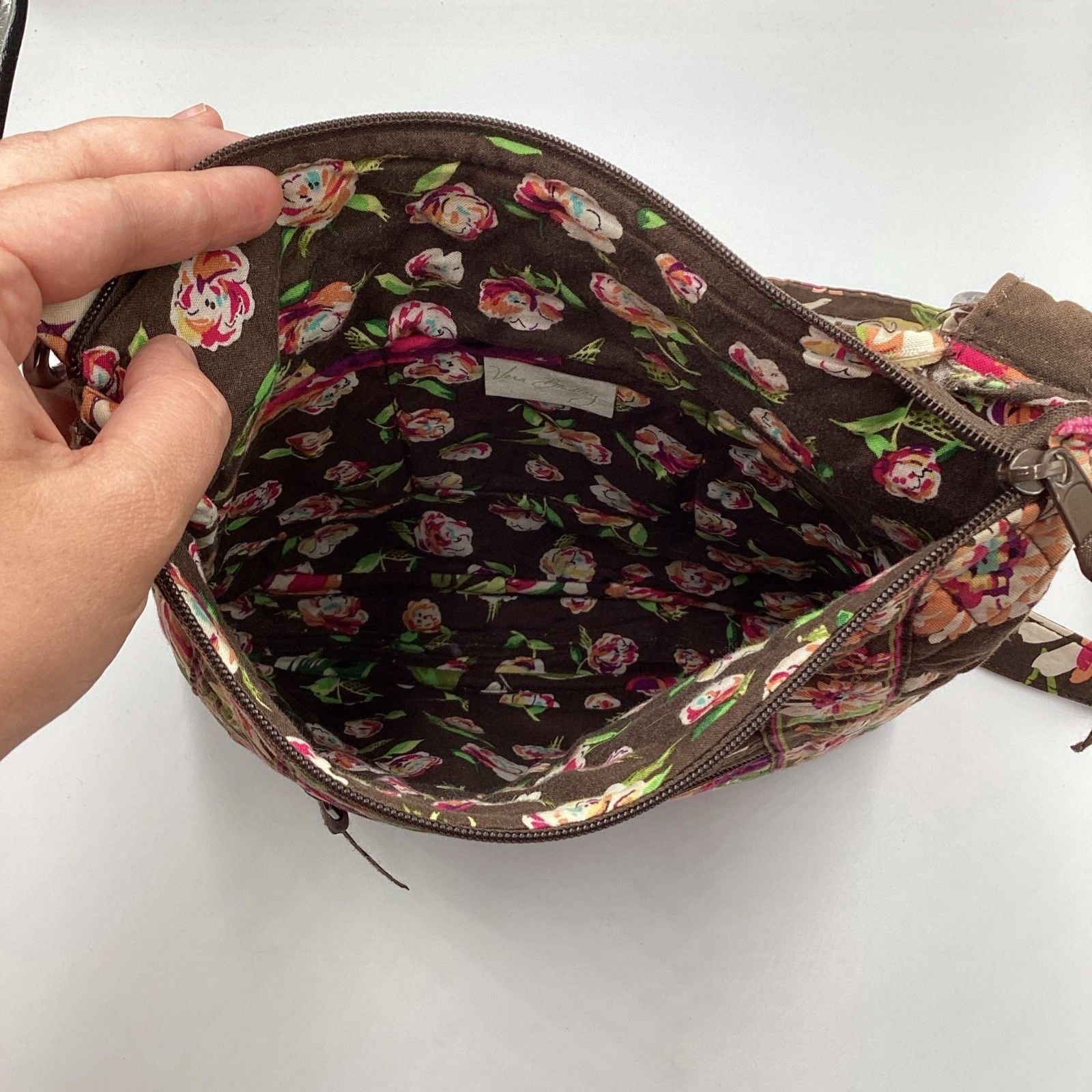 Vera Bradley English Rose Floral Mini Hipster Adjustable Strap Crossbody Bag 6