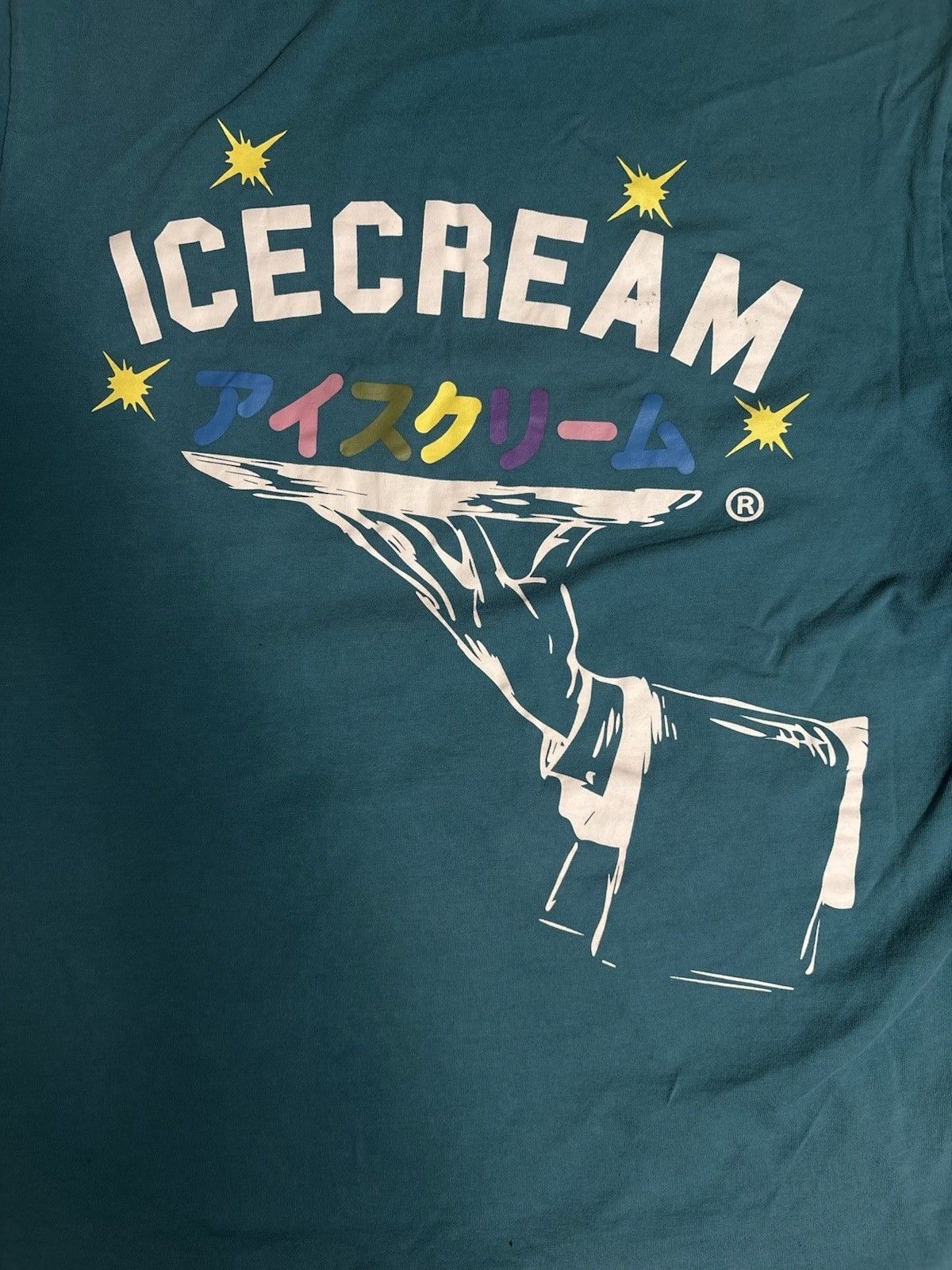 Billionaire Boys Club Icecream Man T-Shirt Size L Teal Short Sleeve 4