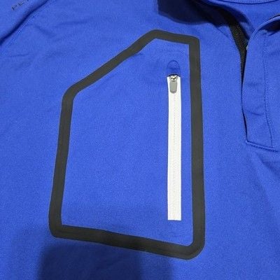 PETER MILLAR Men's Sz Lg Forge Performance Quarter-Zip Pullover Sapphire Blue 9