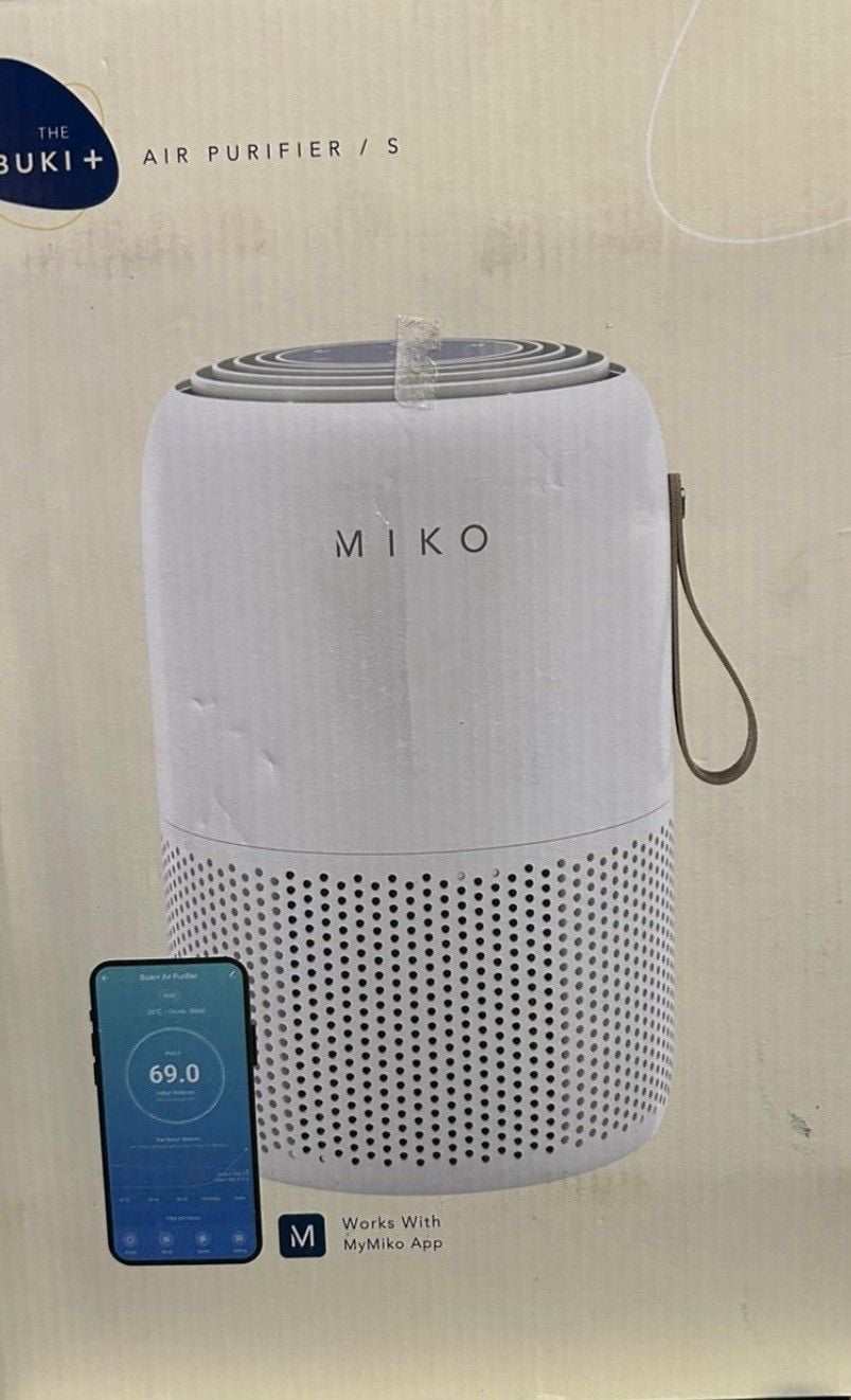 MIKO Smart Air Purifier HEPA Filter WiFi Large Room 1200 Sq Ft Smoke Pet Odor 2