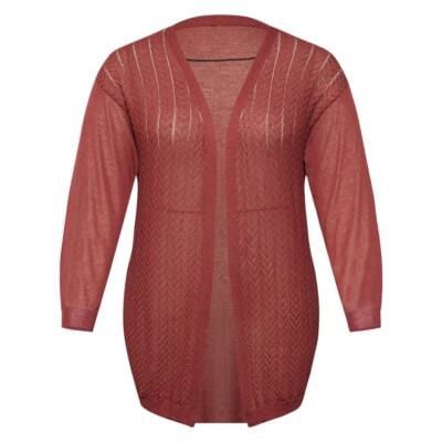 Plus Size 22 24 3x BloomChic Geometric Plisse Loose Open Front Cardigan shrug 9