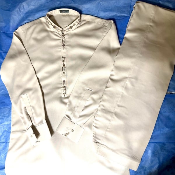 Pakistani/Indian Dress (Shalwar Kameez)  by J. for 12-13 year-old boy