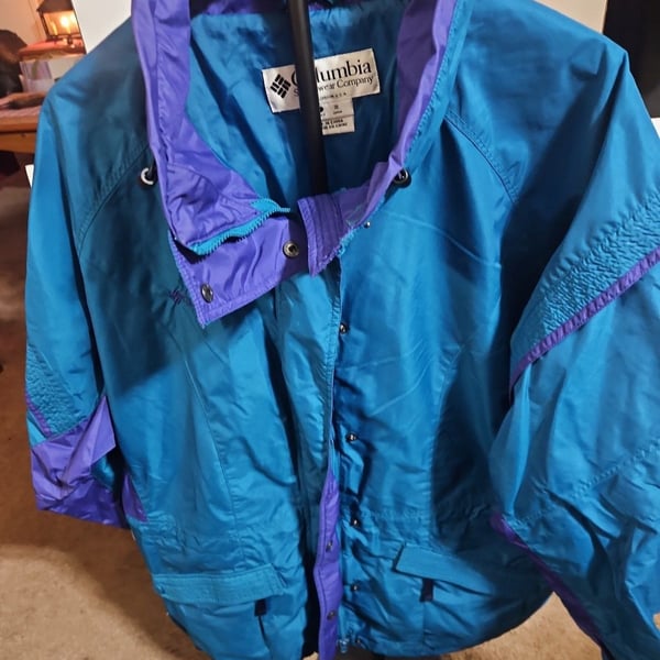 Vintage 90s Women’s Columbia Sportswear Gizzmo Jacket Blue Purple Sz XL