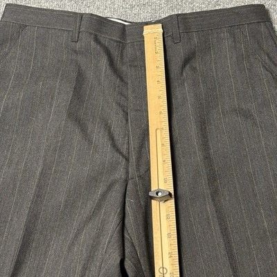 Adolfo Suit  Men’s 42R Classic Fit Charcoal Gray Wool Blend Pinstripe  21