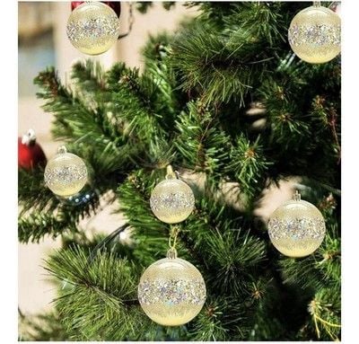 ✨ 6-Piece Gold & Silver Glitter Christmas Ornaments ✨ 5