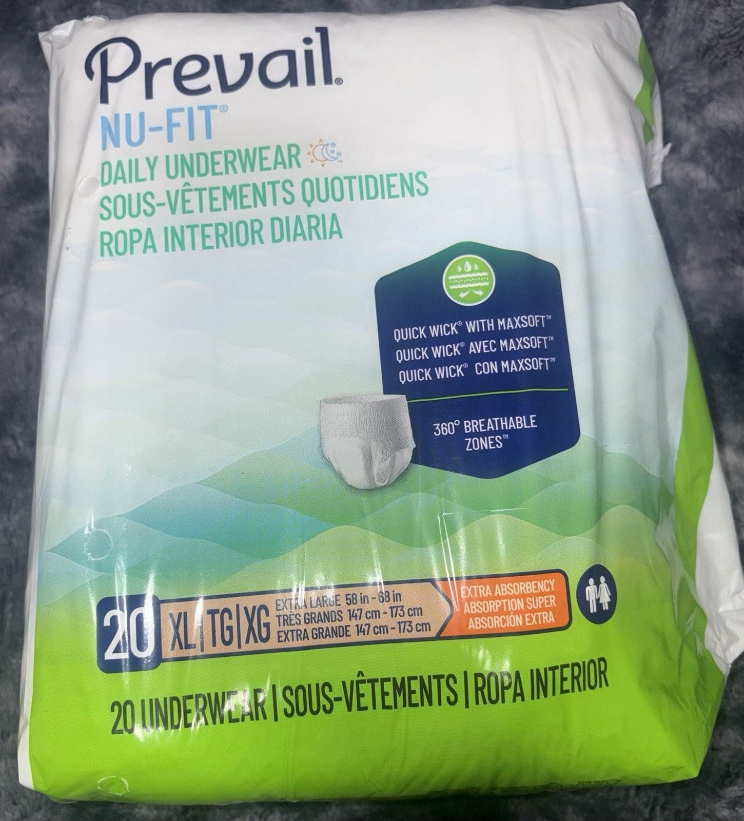 Prevail Nu-Fit Daily Underwear XL 20 Count 2
