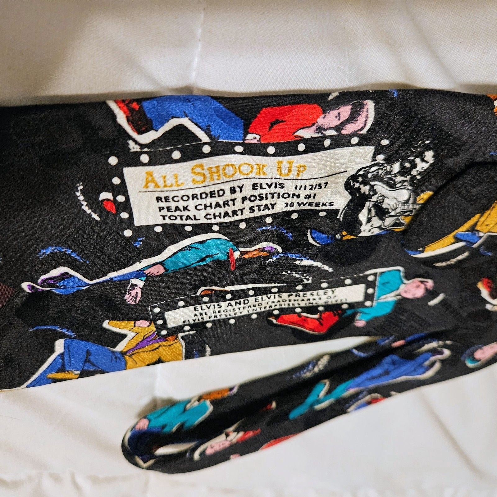 Elvis Presley Collection Neck Tie All Shook Up Licensed Novelty Rock N Roll Silk 3