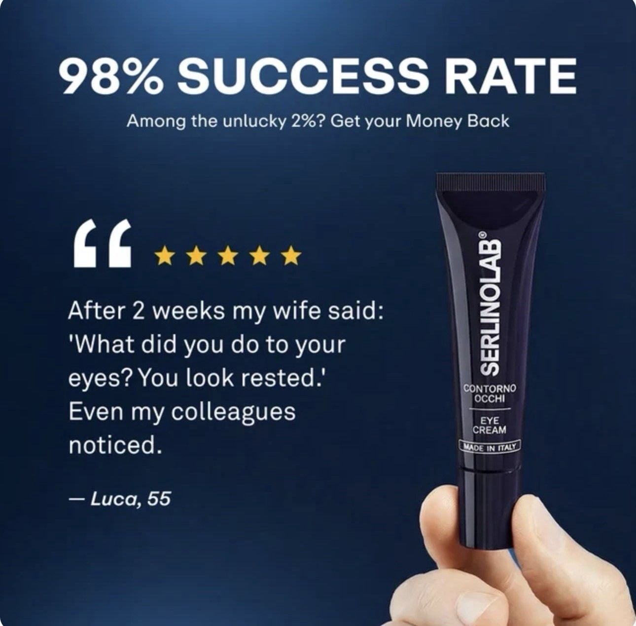 SerlinoLab Men's Eye Cream for Dark Circles & Puffiness 0.51 fl oz 5