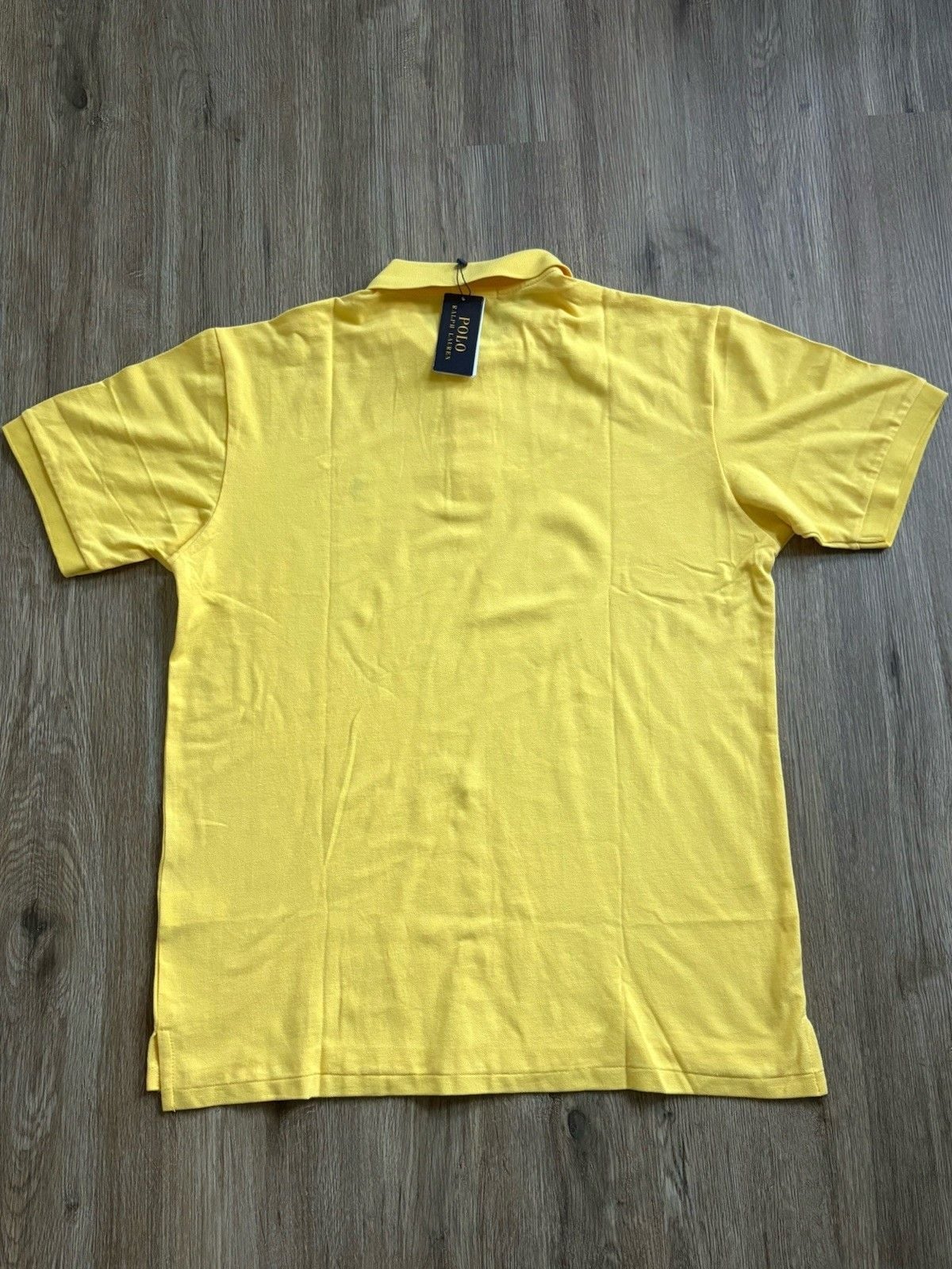 NWT POLO RALPH LAUREN SHIRT YELLOW GOLD MESH PIQUE NAVY PONY MEN’S SIZE XXL 9