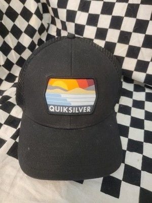 Quiksilver Black Mesh Snapback Hat | Surf Trucker Cap π 2