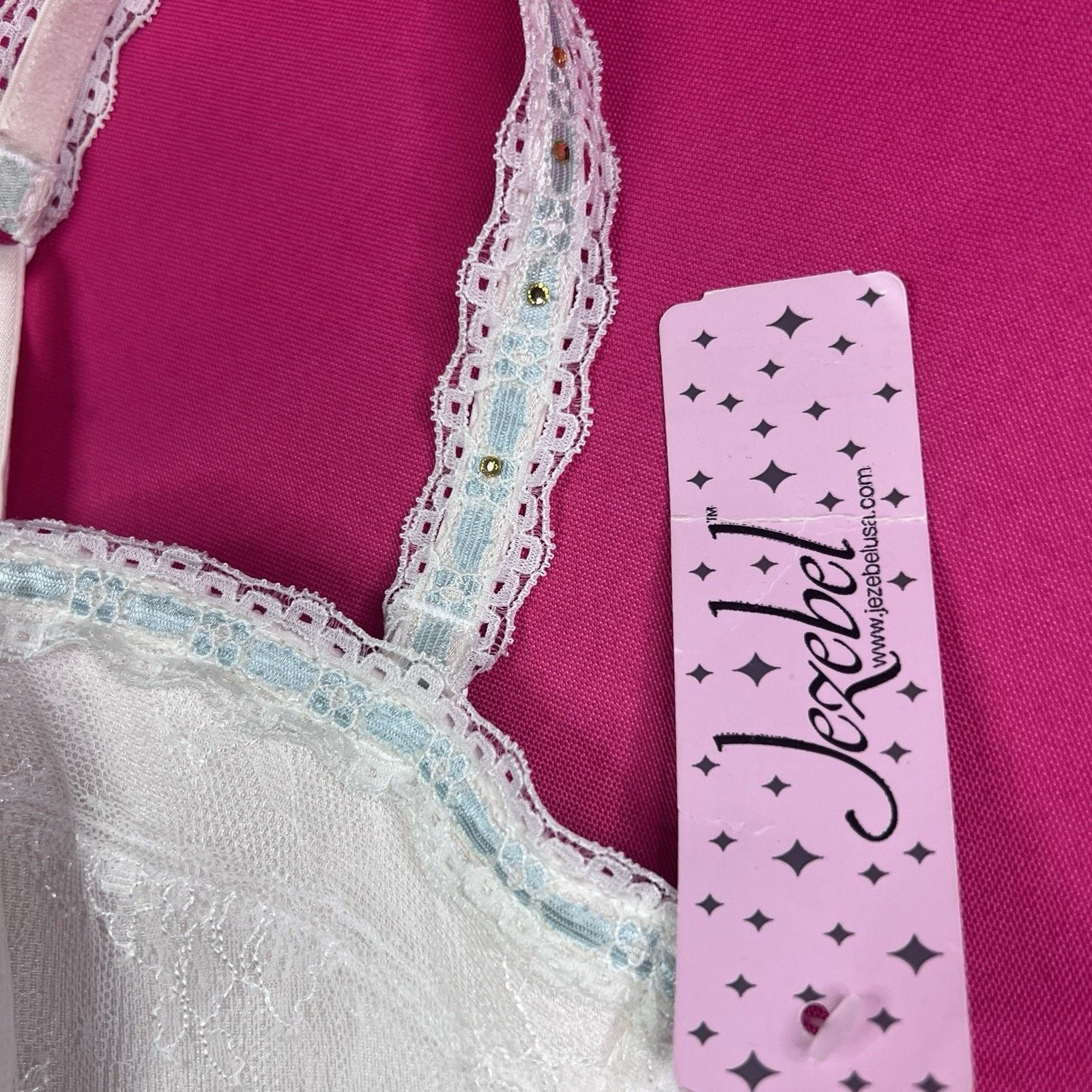 Jezebel White Lace Bustier Corset Garter Belt Lingerie with Garters 5