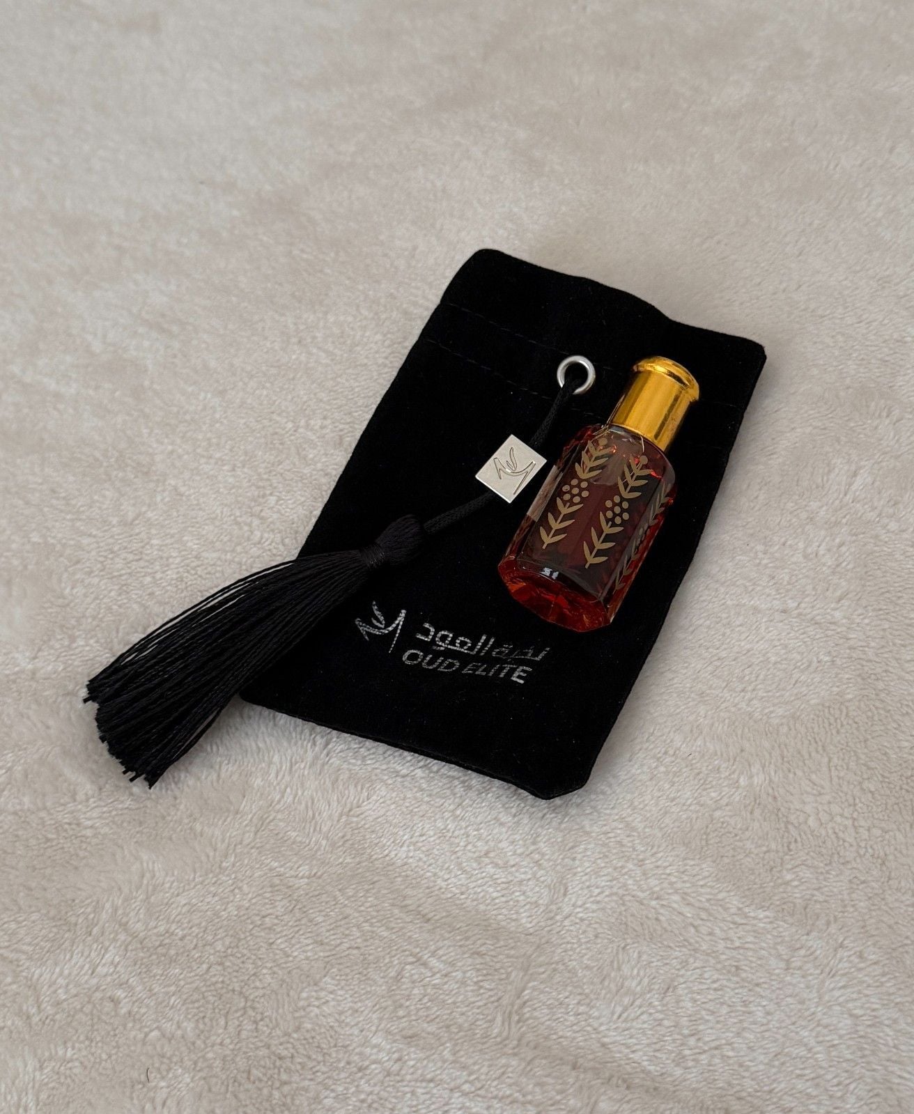 Oud Elite Attar Perfume Oil Bottle w Velvet Pouch-Ghilaf-e-Kaaba Attar-Hajj 15ml 2