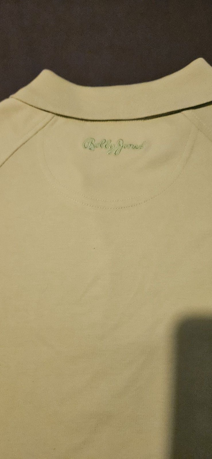 Bobby Jones Players Golf Polo Size L Riviara Golf Club Yellow/ Green Golfing New 5