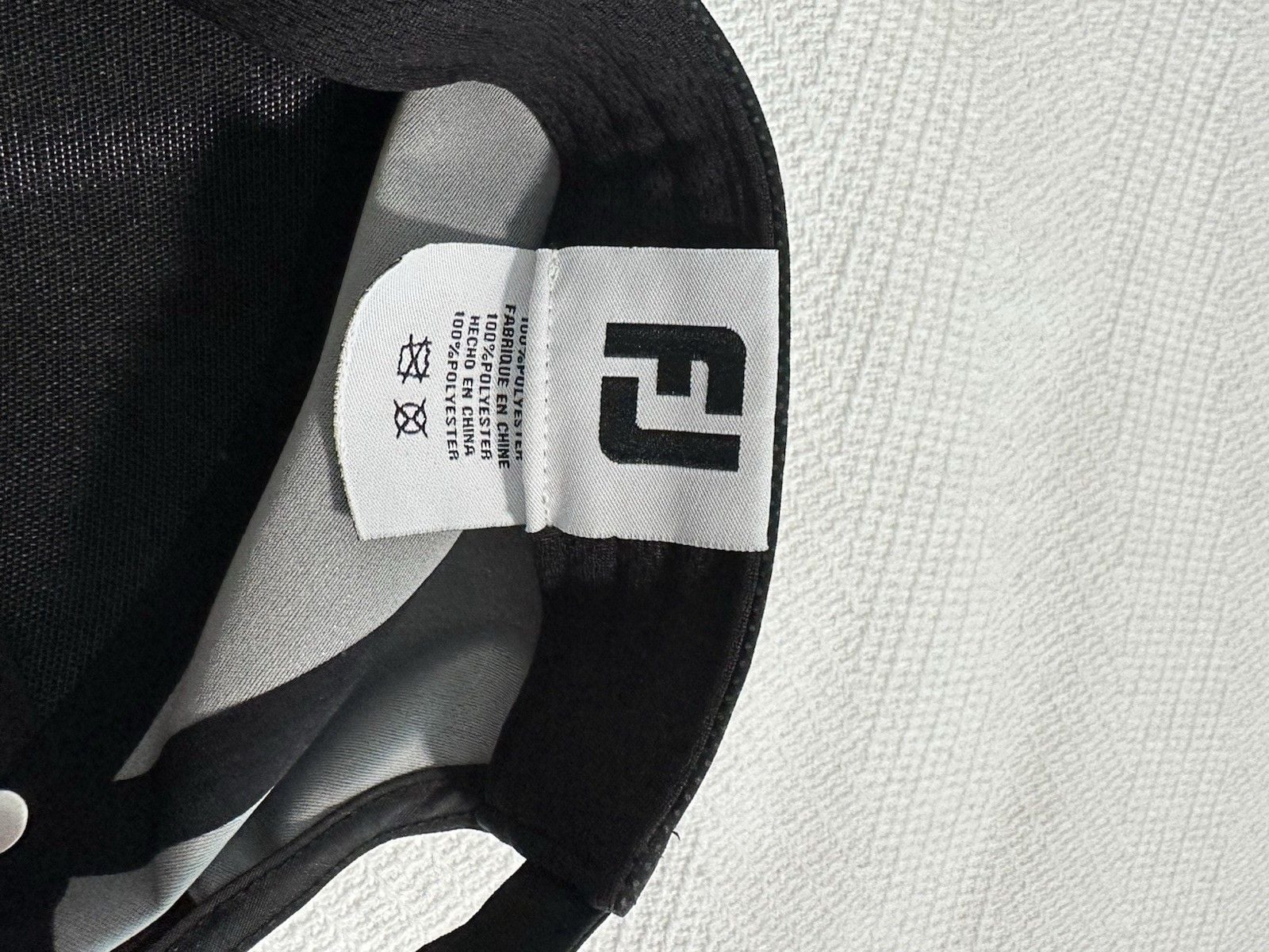 FootJoy Hydro Series Black Cap Golf Hat Adjustable Strap Back 10