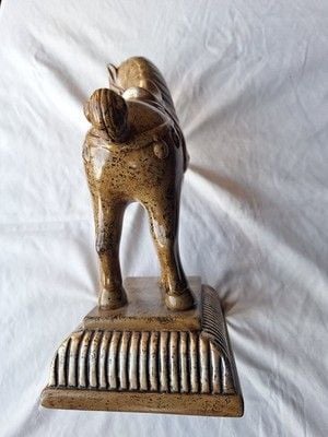 Rare Tang Dynasty War Horse Ceramic Sculpture 9