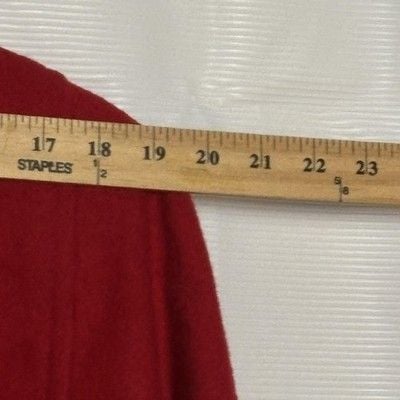 Vintage Billycoat Wool Coat Womens 1X Red Long Overcoat Button Front USA 16