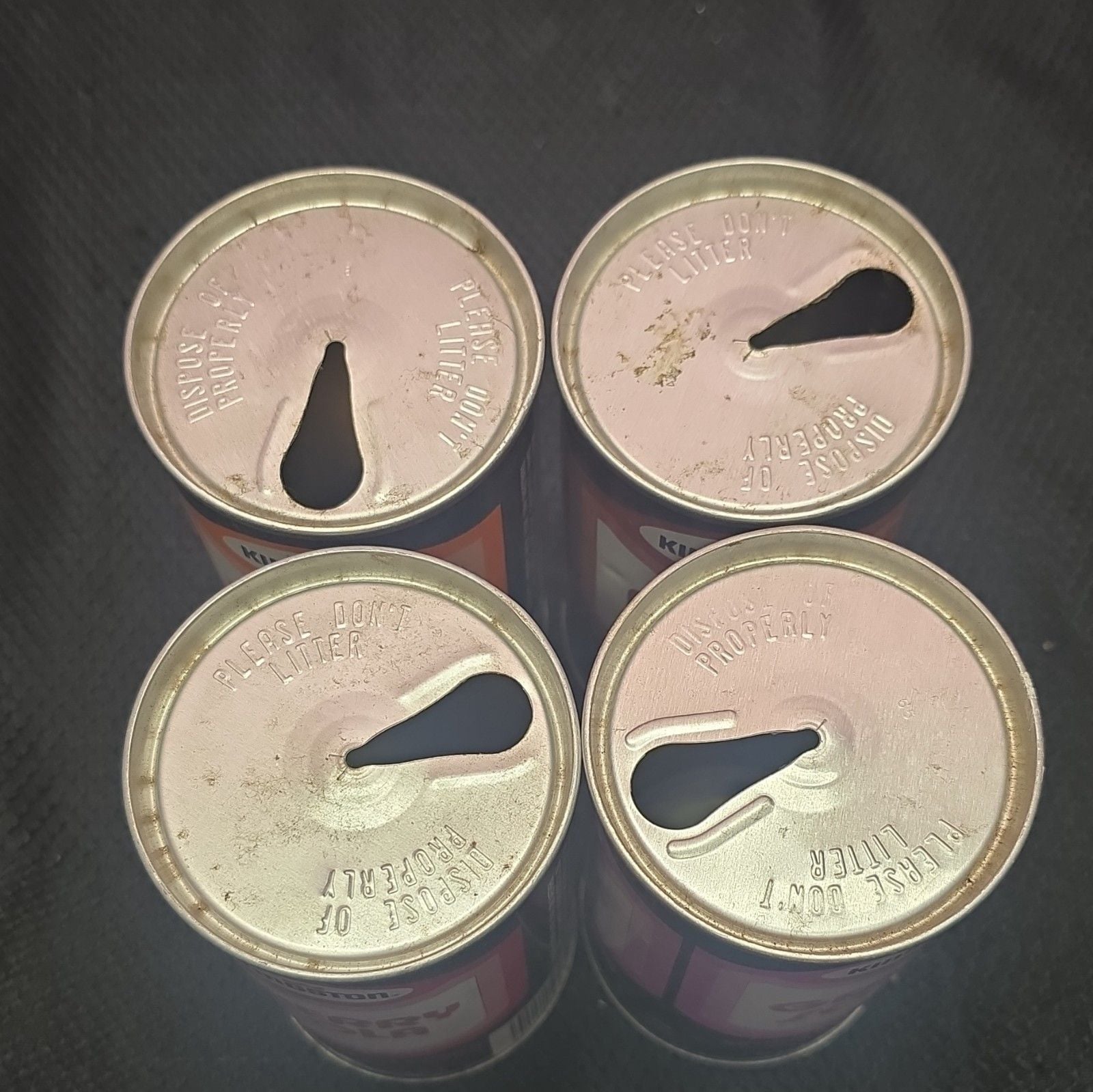 Kingston Soda Advertising Cans Lot of 4 12 oz Orange Grape Cherry Cola Root Beer 7