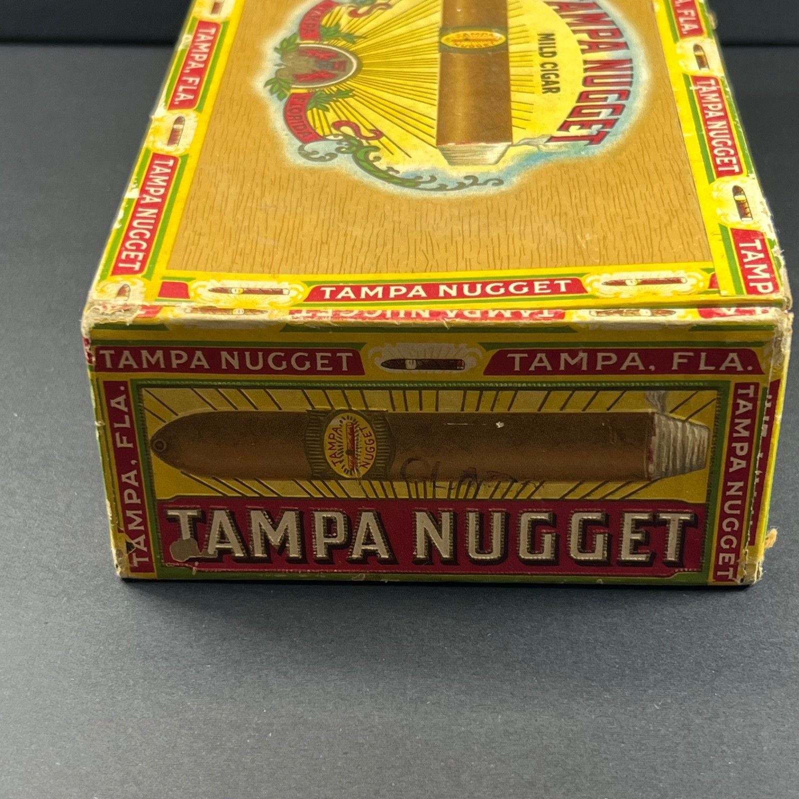 VTG 1950s Tampa Nugget Sublimes Mild Cigar Box 2 for 15 cents Empty 12