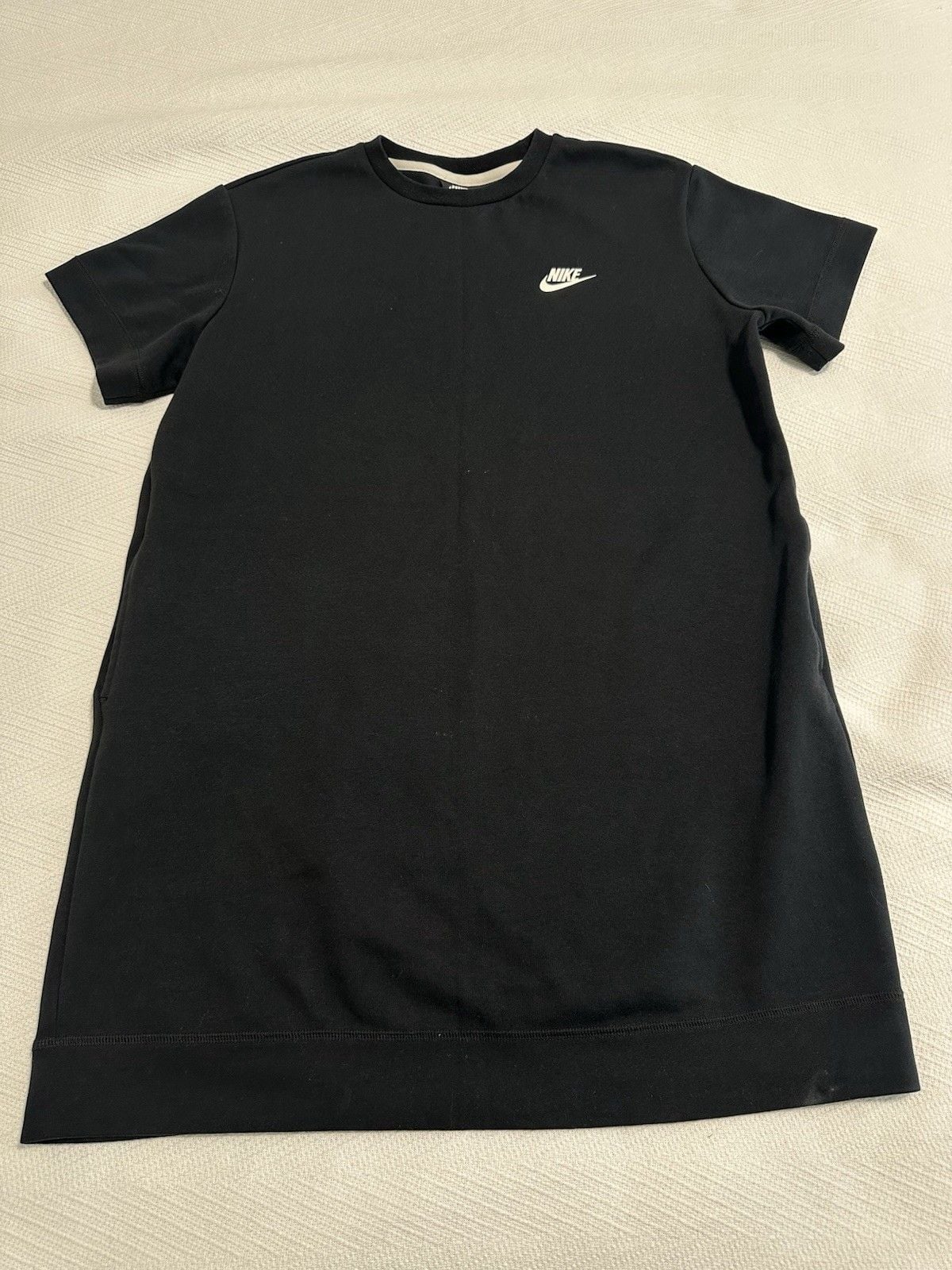 NIKE Tech Fleece Dress Womens Size L Black Sweatshirt Athleisure Lounge Casual 2
