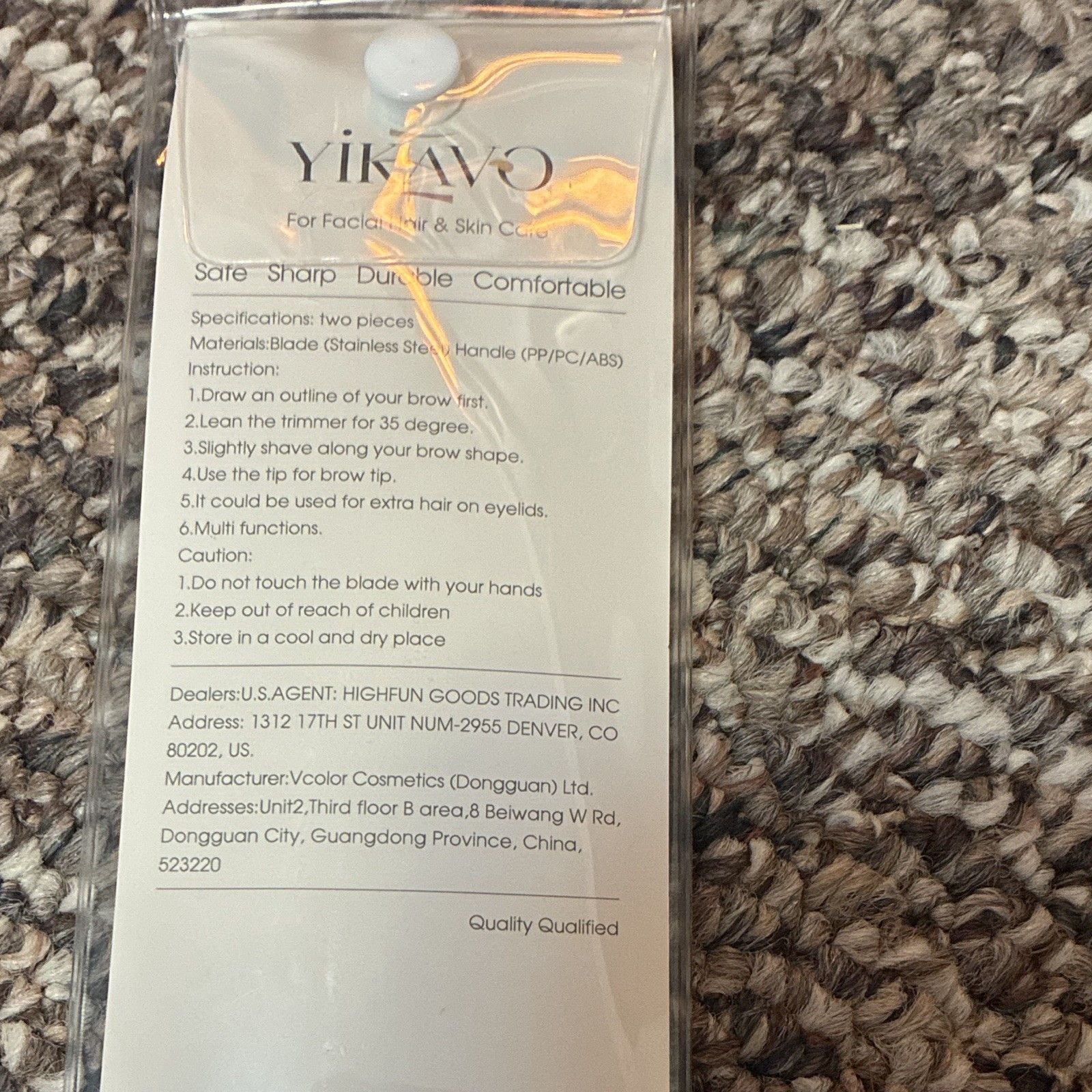 YIKAVO Hair Identifier Spray 150 mL Rice Starch Facial Razor Set dermaplane new 4