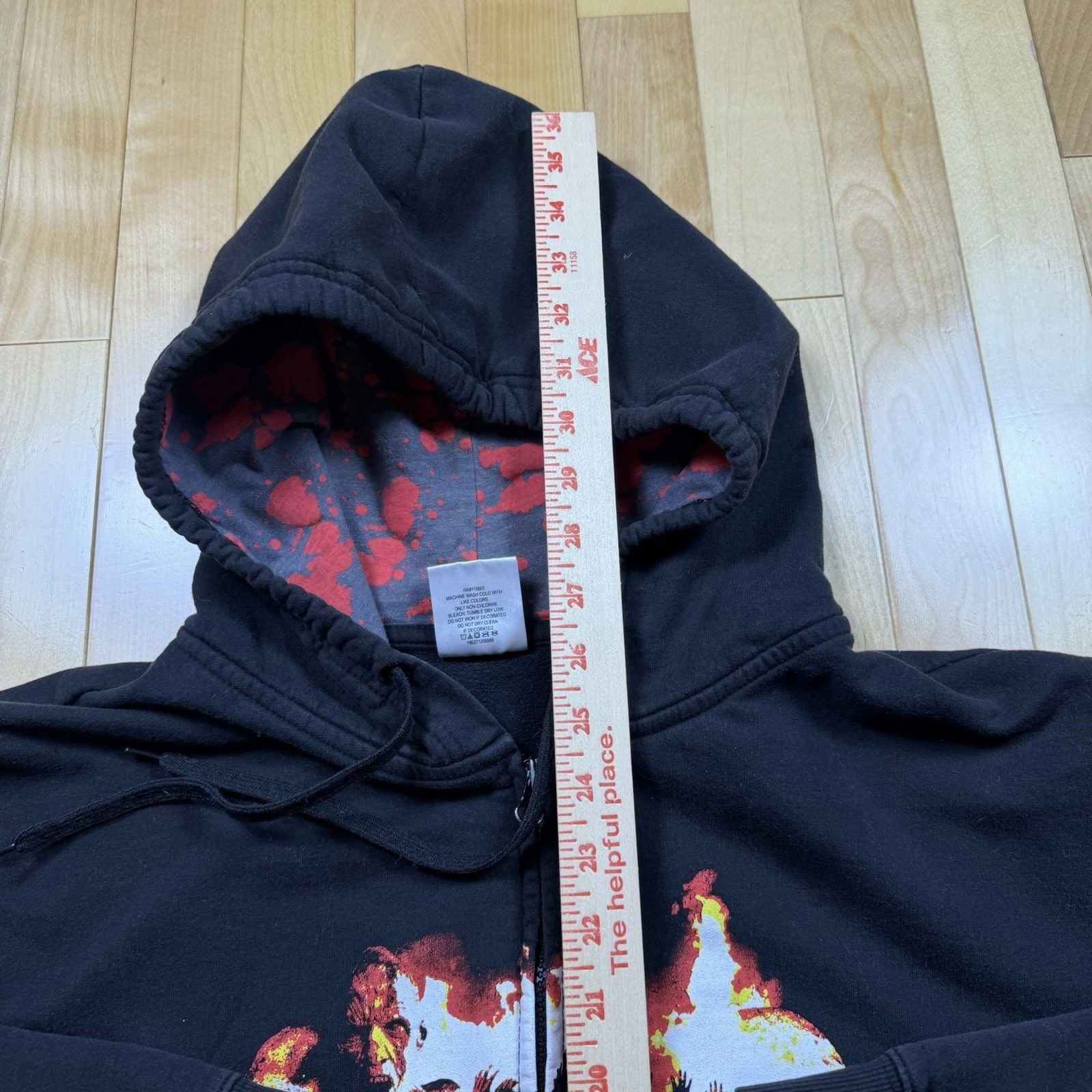 The Walking Dead Hoodie Mens XL 2016 AMC Zombie Skull Full Zip Horror Rare 8