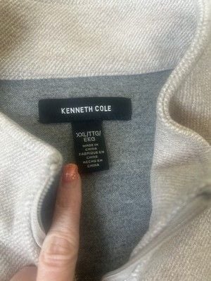 Kenneth Cole Full Zip Stand Collar Jacket - Beige w/ Chest Pockets - Men's XXL 3