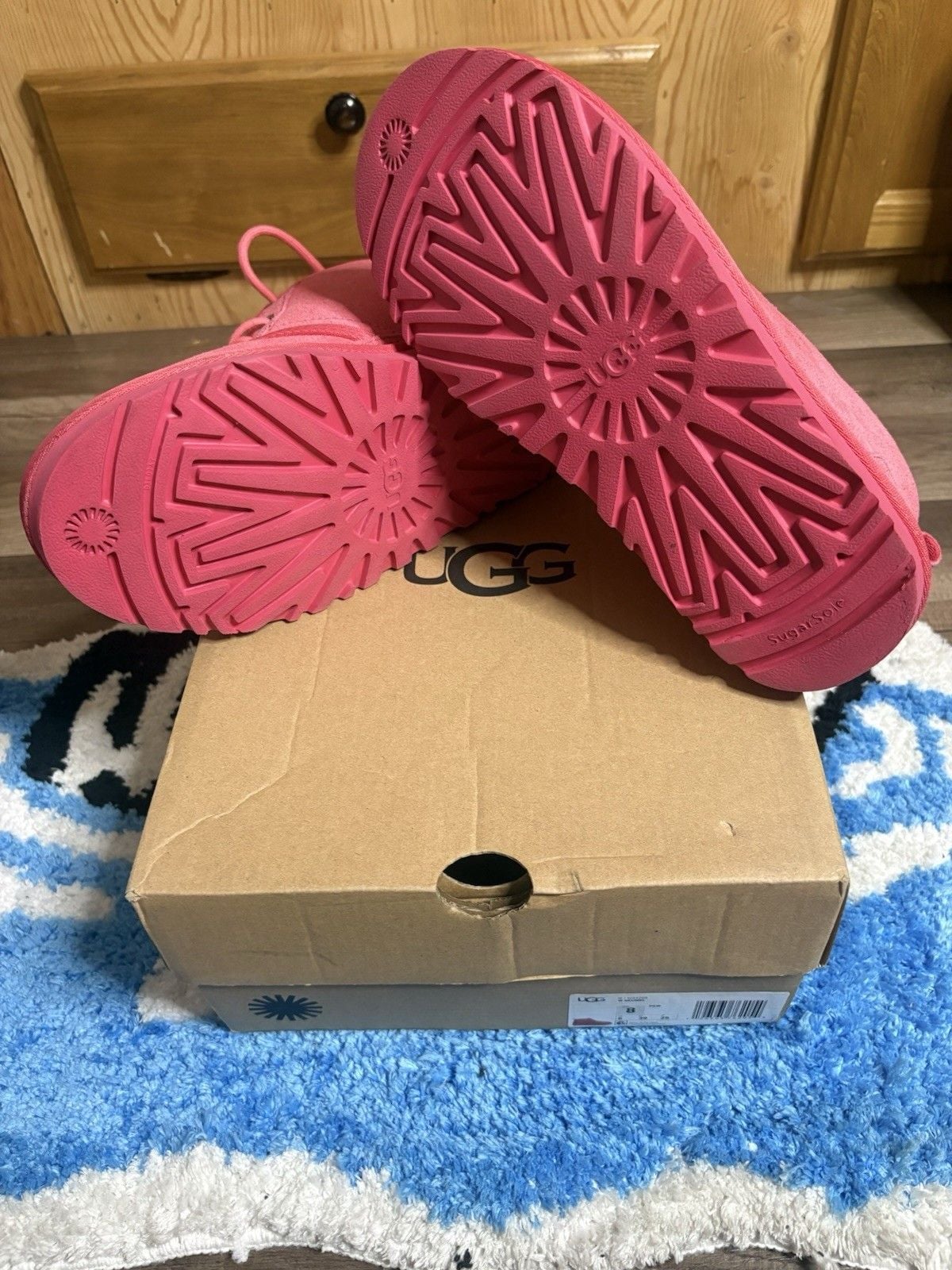 Lightly Used UGG Neumel Boots Pink Suede Women’s Size 8 8