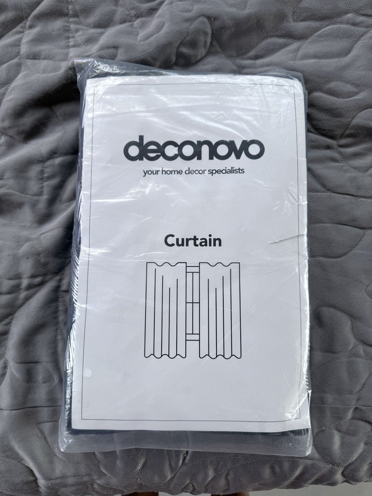 Deconovo Blackout Curtains Black/Silver Leaf Foil Grommet Panels 52x95 7