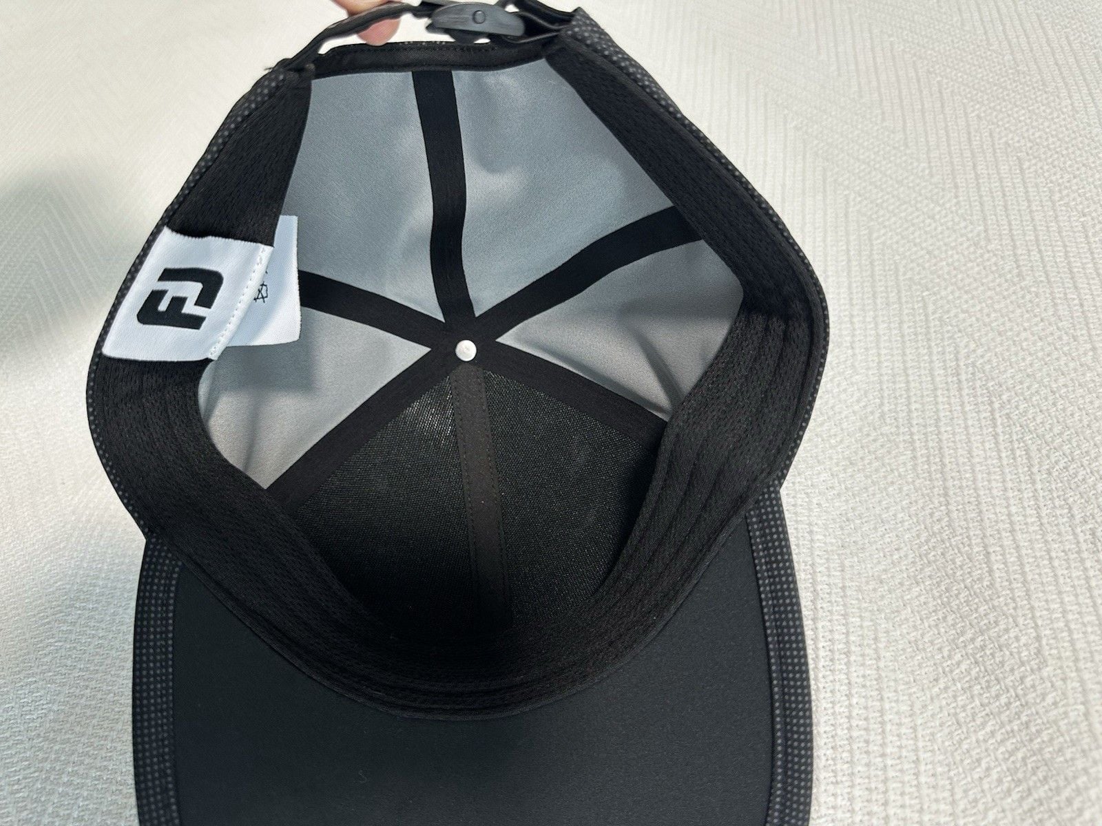 FootJoy Hydro Series Black Cap Golf Hat Adjustable Strap Back 7