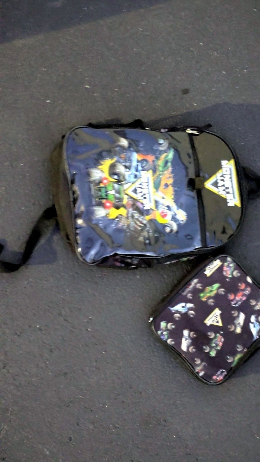 Monster Jam Backpack Lunchbox Set Kids Grave Digger Megalodon 3