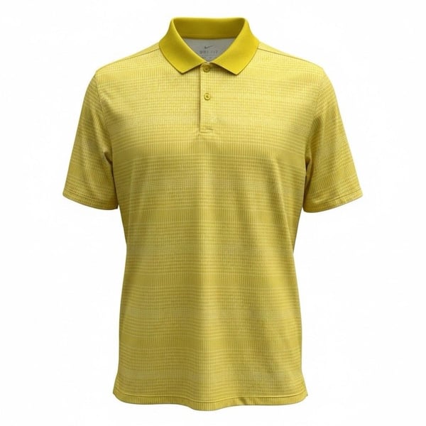 Nike Dri Fit Vapor Printed Polo Yellow Large 0534