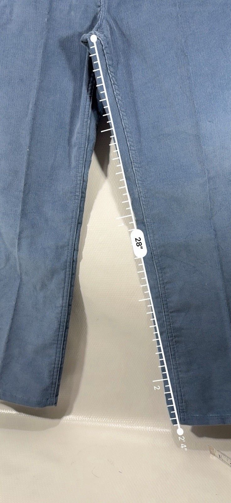 Vintage Wrangler 82665BS Corduroy Pants Mens 38x28 Slate Blue High Rise 70s 80s 11