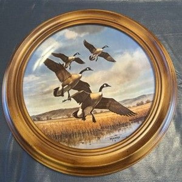 1978 MAASS Plate And Frame “Gliding In” Brown & Bigelow Collector’s Edition