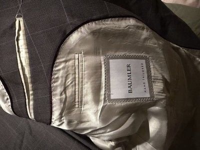 Harry Rosen Baumler Men's Suit 2 Piece Gray Lanificio Metalizzato 3