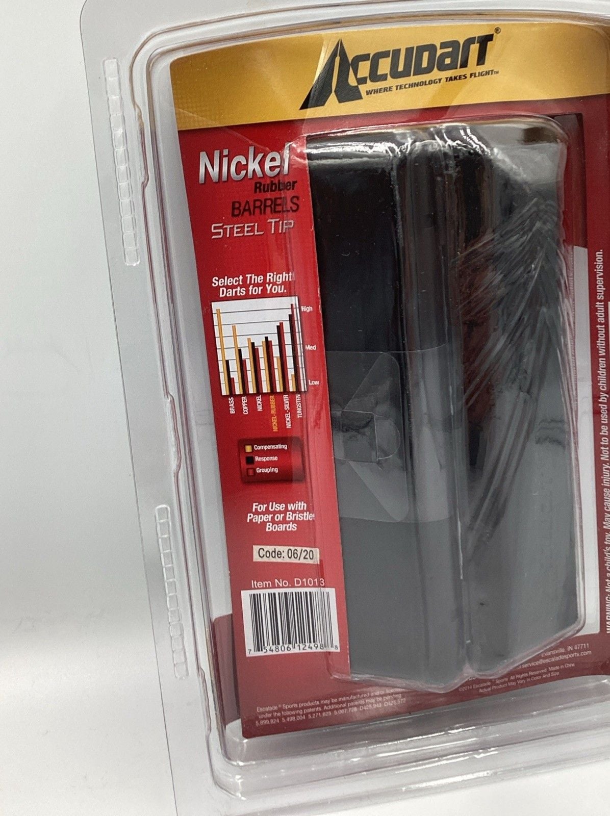 Accudart Grip It Set Nickel Barrels With Steel Tips D1013 NEW SEALED 3