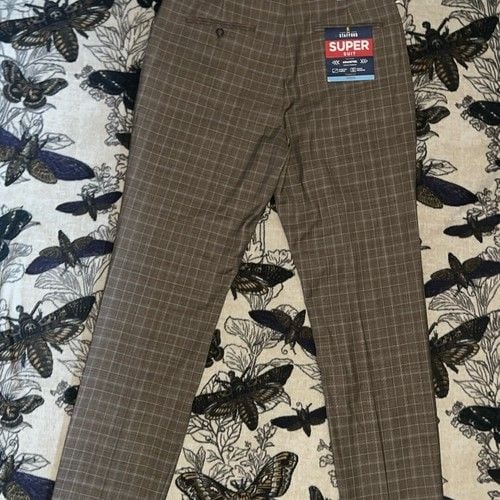 Stafford Men's Plaid Classic Fit Suit Pants 34x32 4