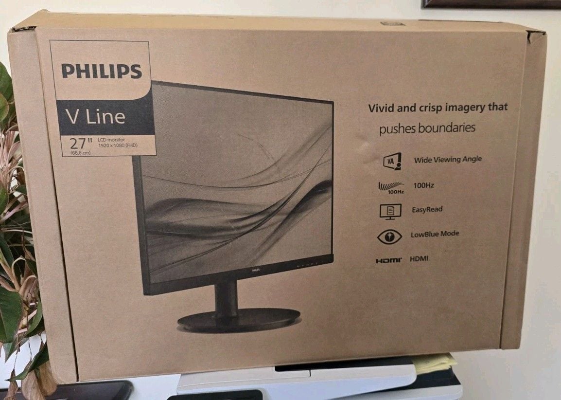 Philips V-Line 271V8LB/39 27" Full HD Monitor Hdmi Built In Speakers 2